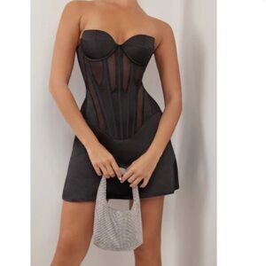 HEIRESS BEVERLY HILLS mesh panel mini dress